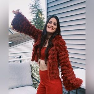 Fur Cropped Jacket